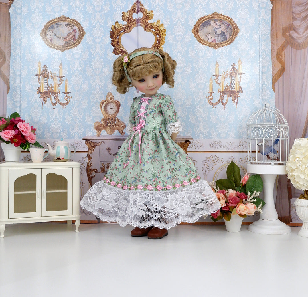 Alpine Spring - dress ensemble with boots for Ruby Red Fashion Friends doll