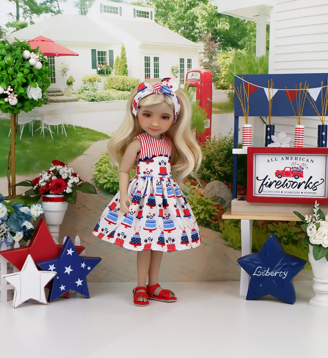 American Cake - dress with sandals for Ruby Red Fashion Friends doll