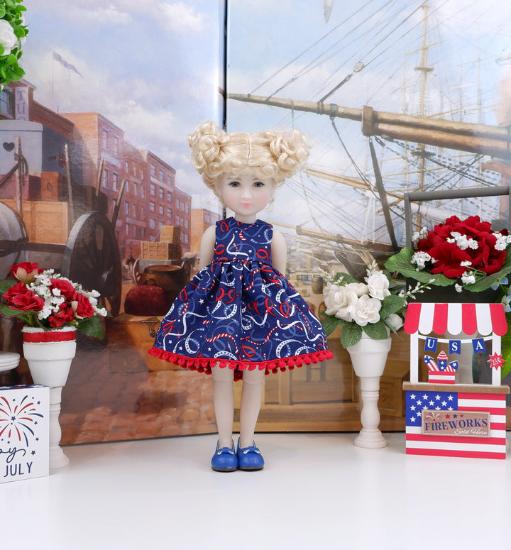 American Streamers - dress and shoes for Ruby Red Siblies doll