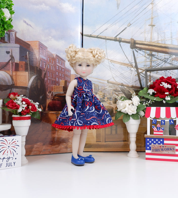 American Streamers - dress and shoes for Ruby Red Siblies doll