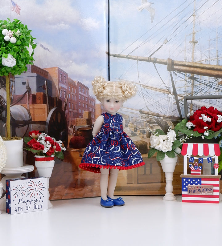 American Streamers - dress and shoes for Ruby Red Siblies doll