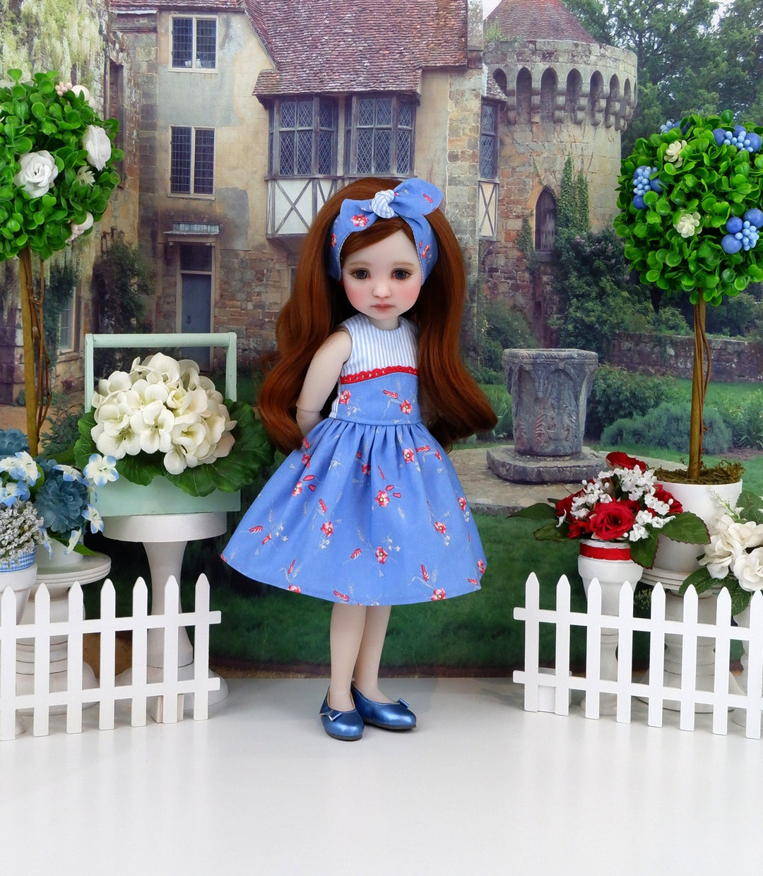 American Wheat Flower - dress and shoes for Ruby Red Fashion Friends doll