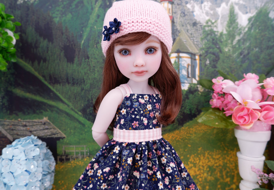 Among the Wildflowers - dress, sweater with shoes for Ruby Red Fashion Friends doll