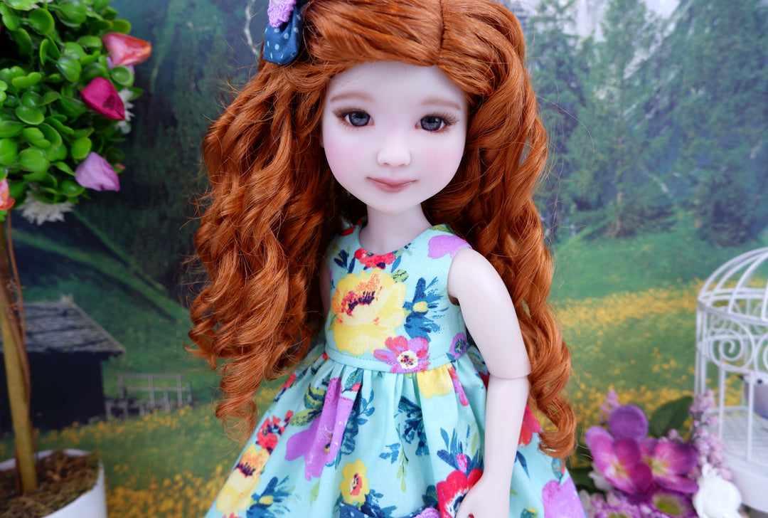 Anemone Garden - dress with shoes for Ruby Red Fashion Friends doll