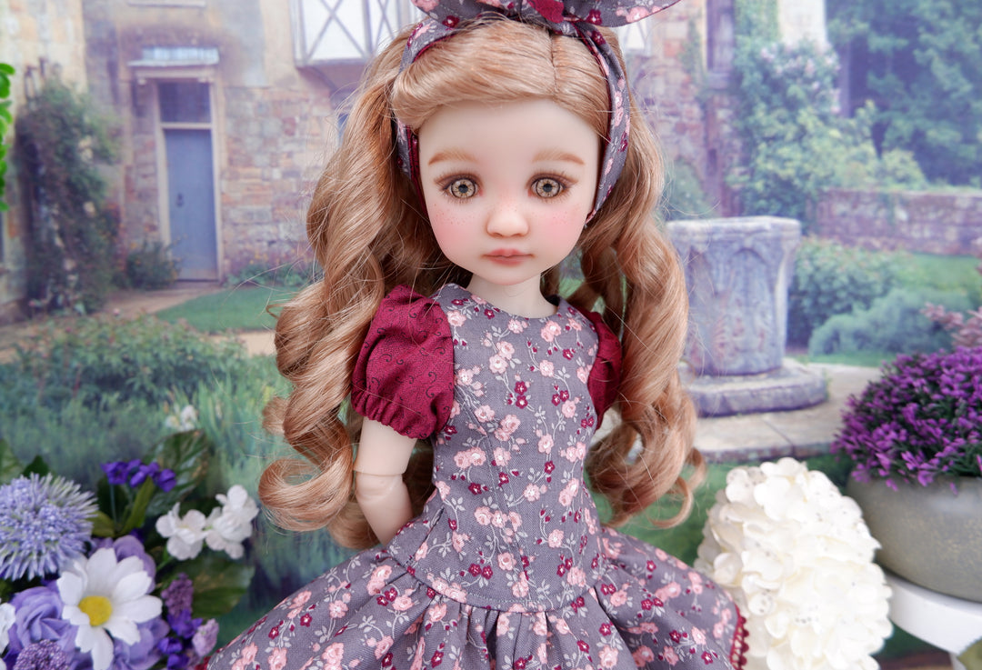 Antoinette Roses - dress with shoes for Ruby Red Fashion Friends doll
