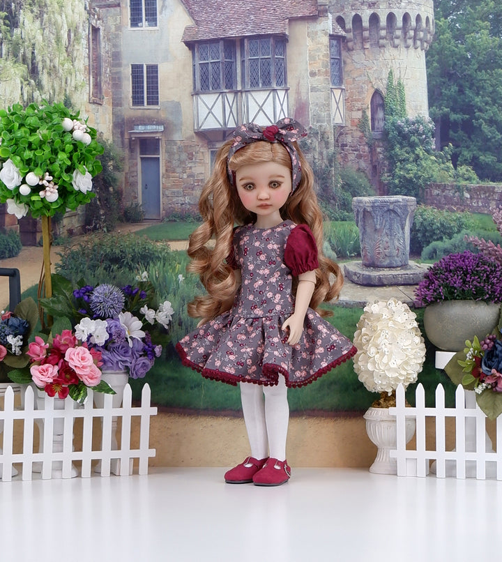 Antoinette Roses - dress with shoes for Ruby Red Fashion Friends doll