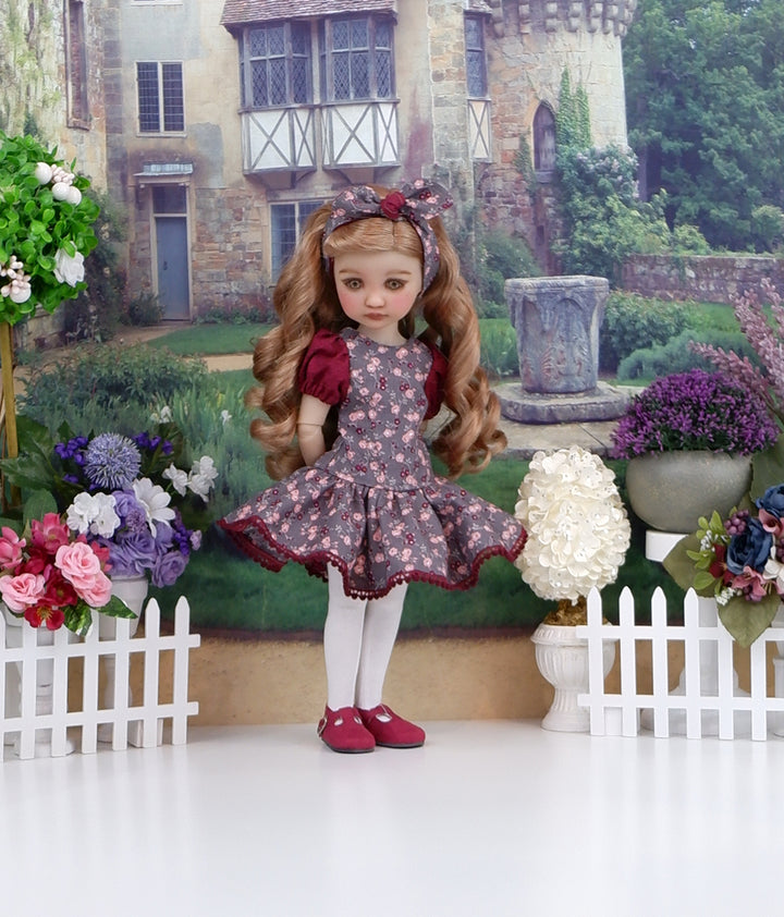 Antoinette Roses - dress with shoes for Ruby Red Fashion Friends doll