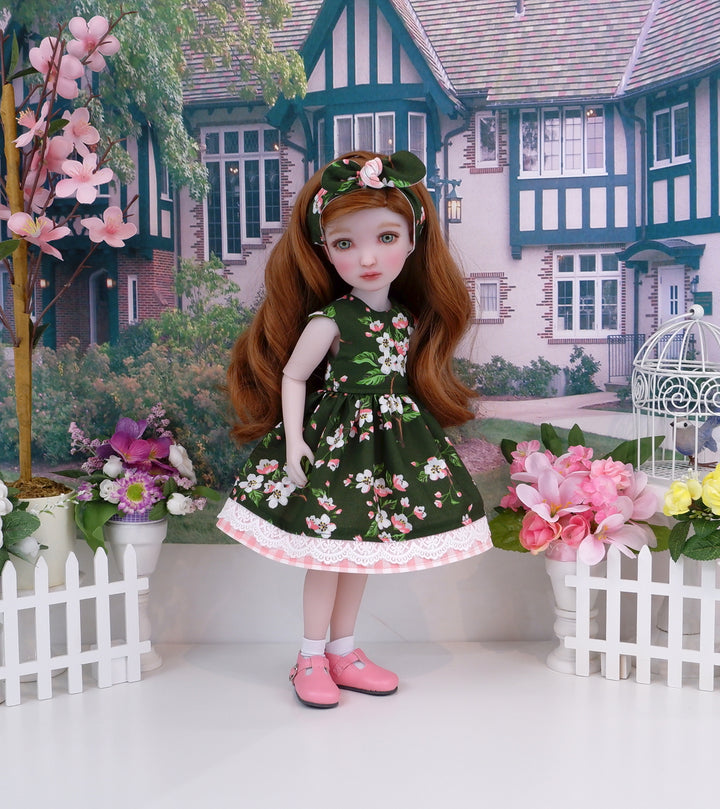 Apple Blossoms - dress with shoes for Ruby Red Fashion Friends doll