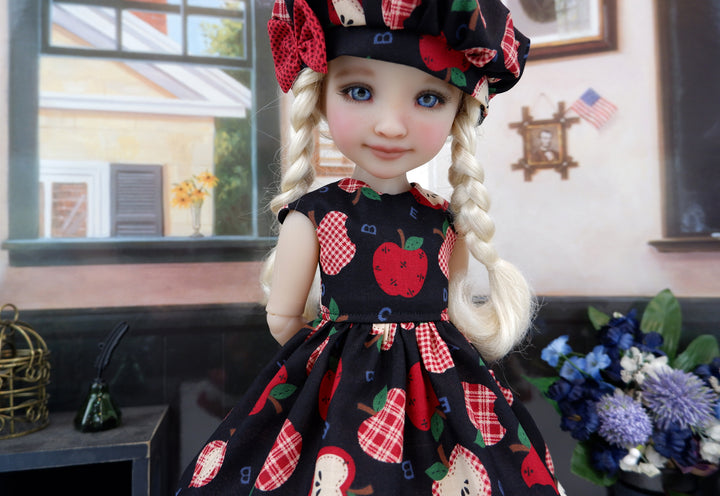 Apples & Arithmetic - dress with boots for Ruby Red Fashion Friends doll