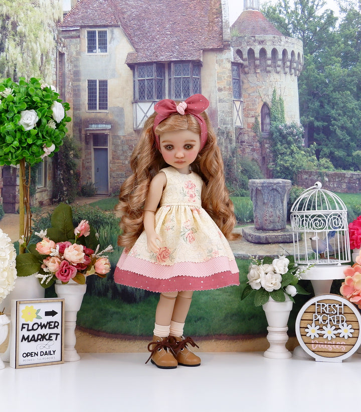 Apricot Blush - dress with boots for Ruby Red Fashion Friends doll