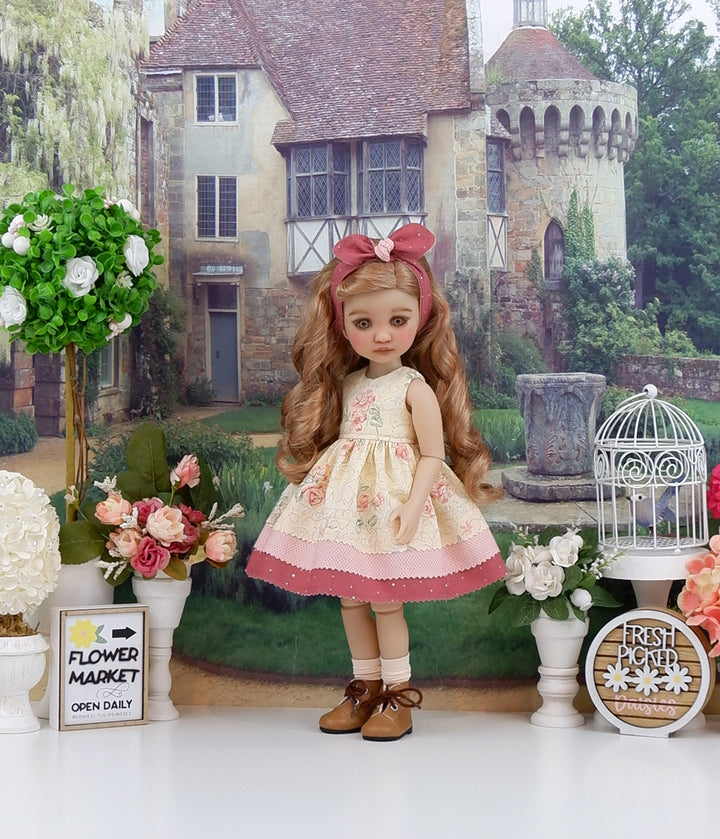 Apricot Blush - dress with boots for Ruby Red Fashion Friends doll