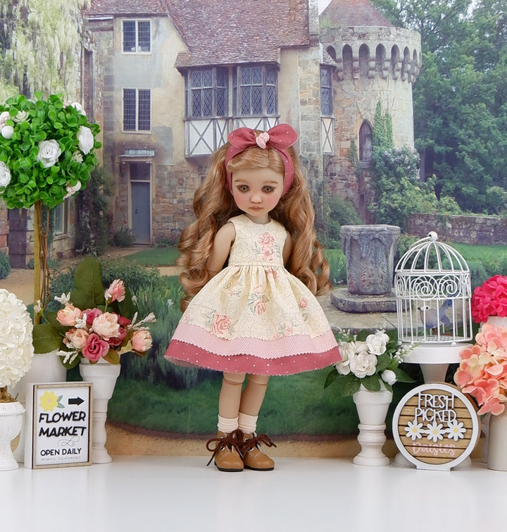 Apricot Blush - dress with boots for Ruby Red Fashion Friends doll