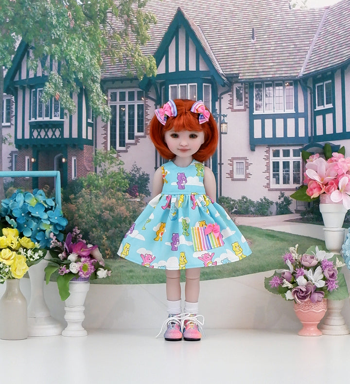 Aqua Care Bear - dress and boots for Ruby Red Fashion Friends doll