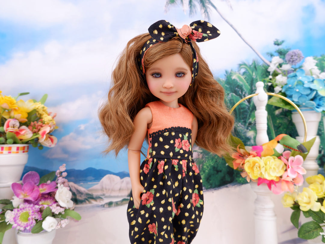Asian Hibiscus - romper with boots for Ruby Red Fashion Friends doll