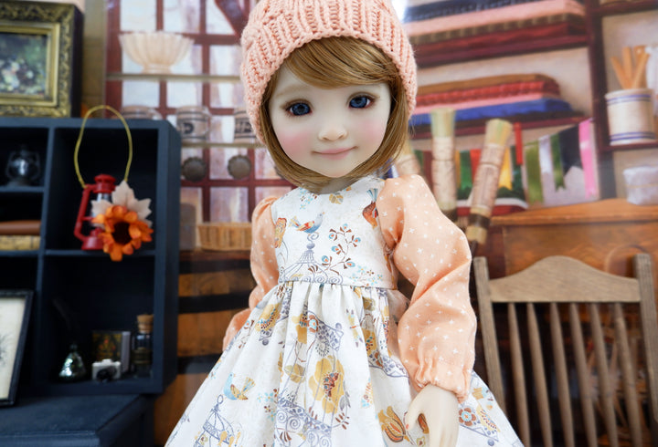 Autumn Birdcage - dress with boots for Ruby Red Fashion Friends doll