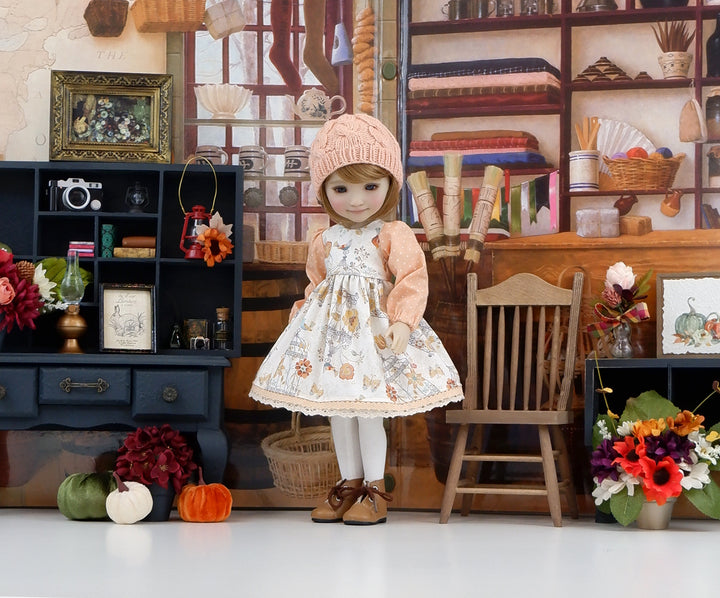 Autumn Birdcage - dress with boots for Ruby Red Fashion Friends doll