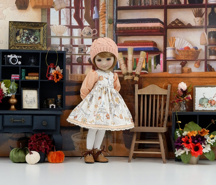 Autumn Birdcage - dress with boots for Ruby Red Fashion Friends doll