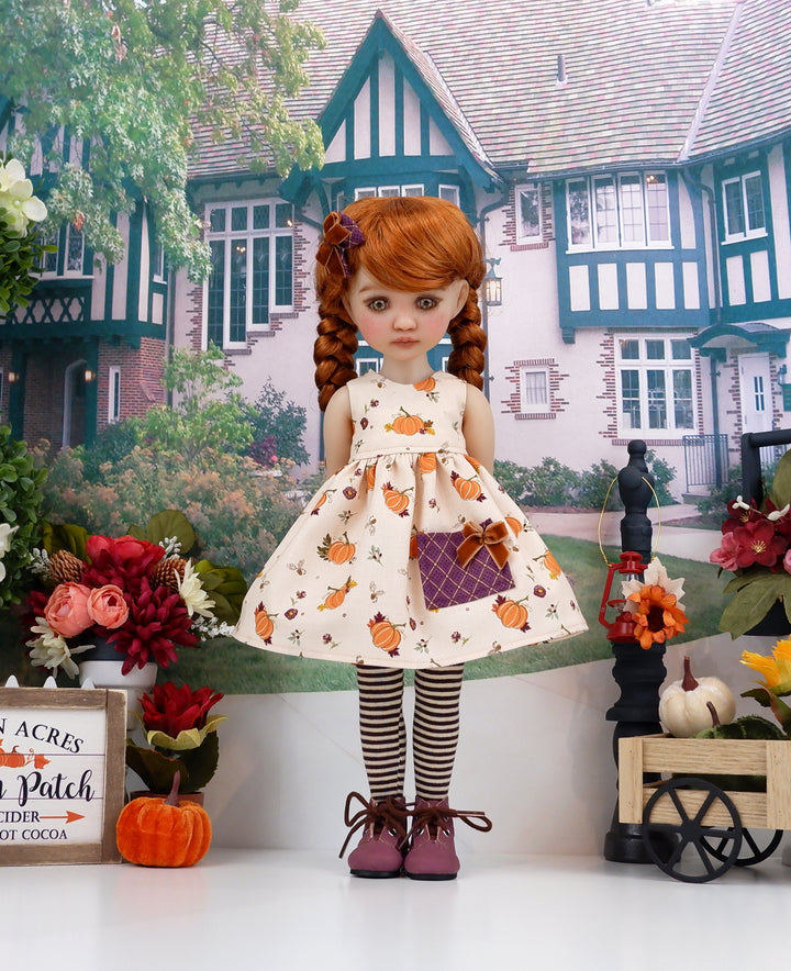 Autumn Blessings - dress with boots for Ruby Red Fashion Friends doll