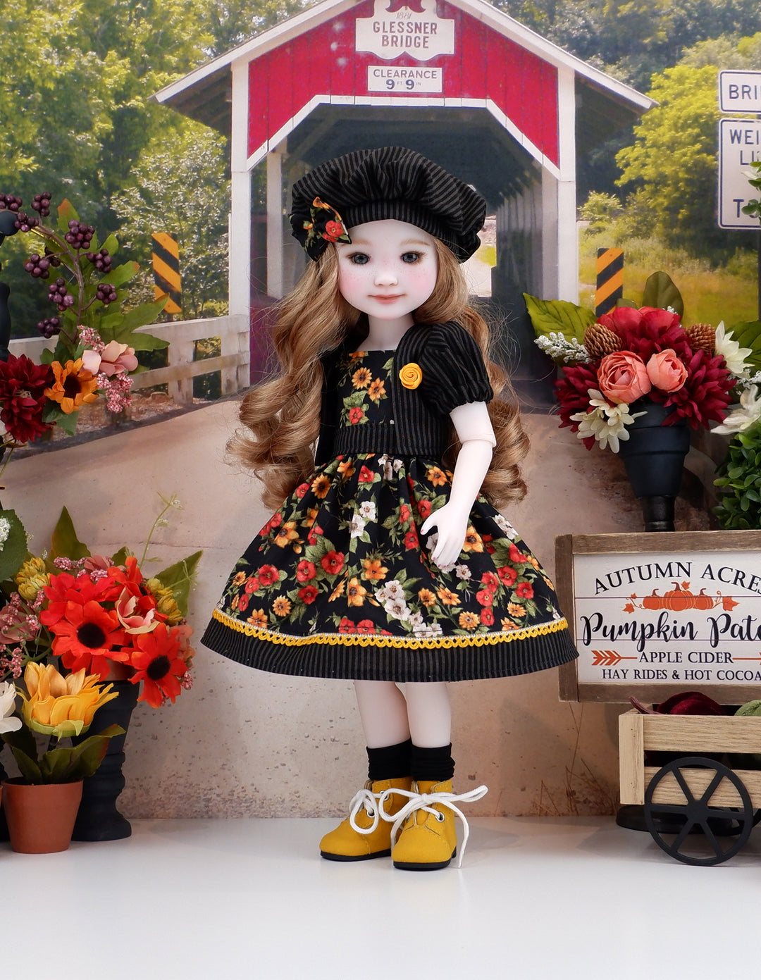Autumn Charm - dress & jacket with boots for Ruby Red Fashion Friends doll