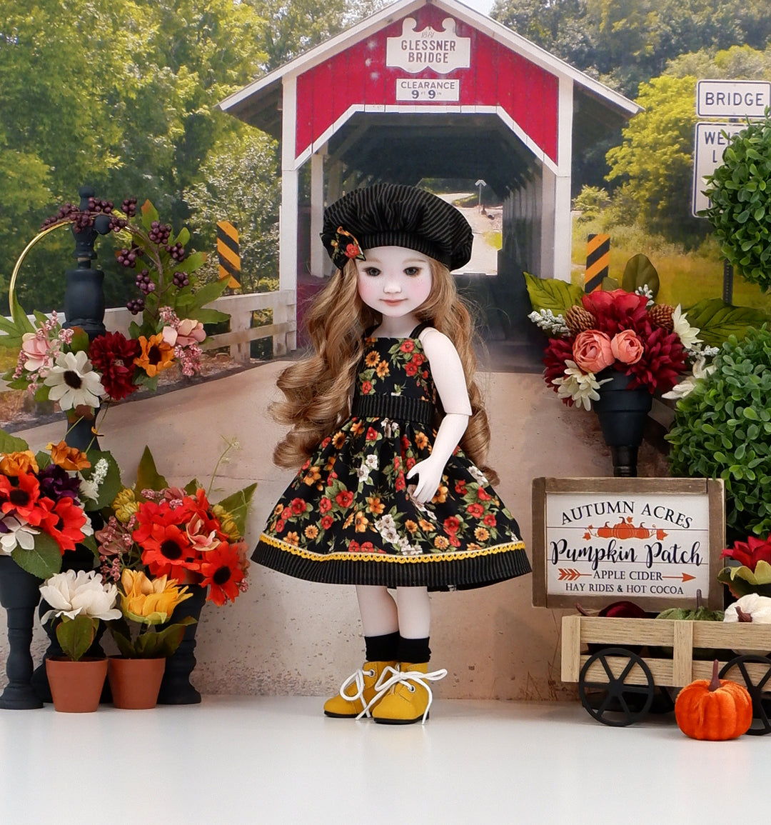 Autumn Charm - dress & jacket with boots for Ruby Red Fashion Friends doll