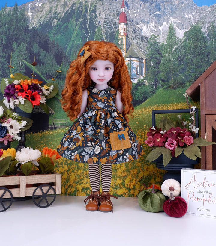 Autumn Chestnut - dress with boots for Ruby Red Fashion Friends doll