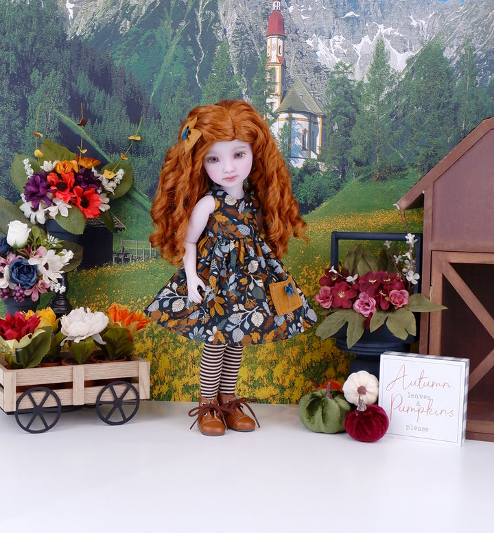 Autumn Chestnut - dress with boots for Ruby Red Fashion Friends doll