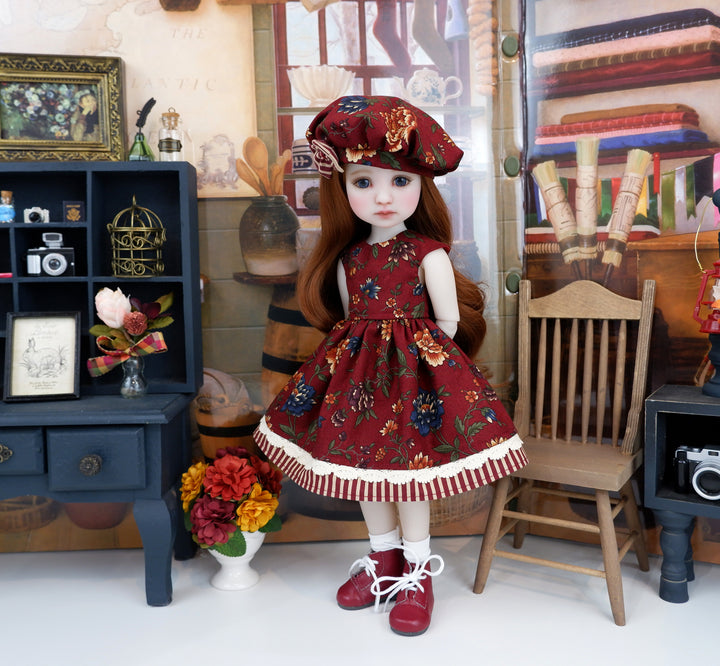 Autumn Chrysanthemum - dress with boots for Ruby Red Fashion Friends doll