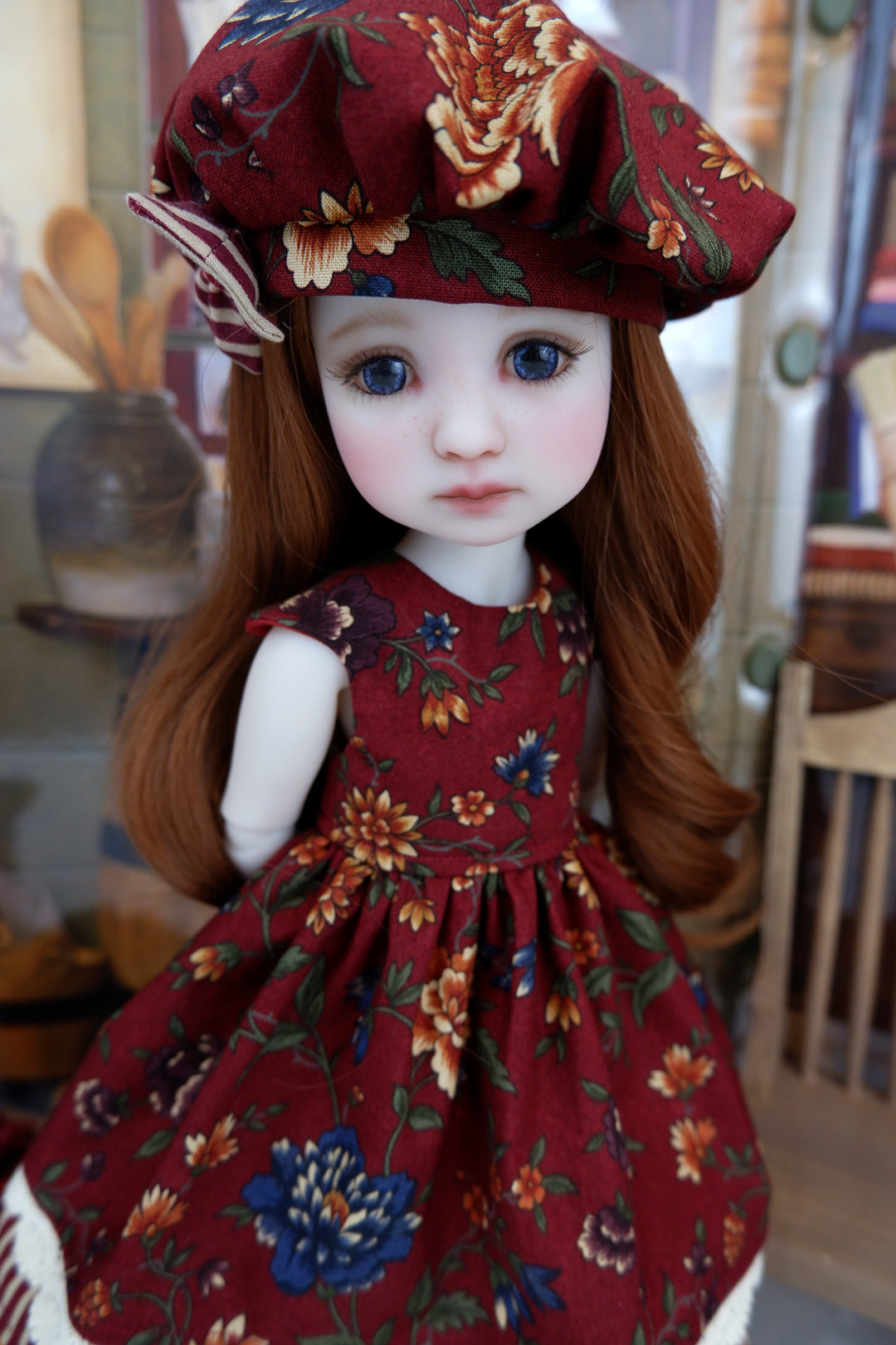 Autumn Chrysanthemum - dress with boots for Ruby Red Fashion Friends doll