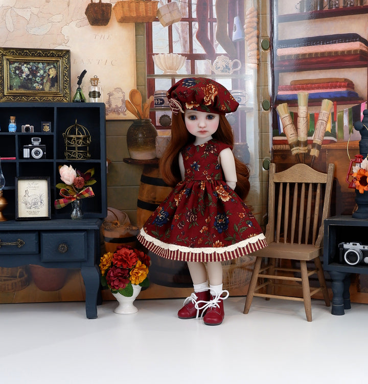 Autumn Chrysanthemum - dress with boots for Ruby Red Fashion Friends doll