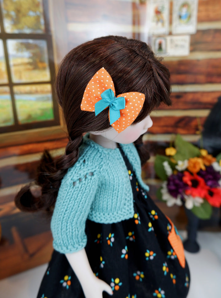 Autumn Corsage - dress with sweater & boots for Ruby Red Fashion Friends doll