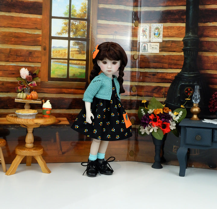 Autumn Corsage - dress with sweater & boots for Ruby Red Fashion Friends doll