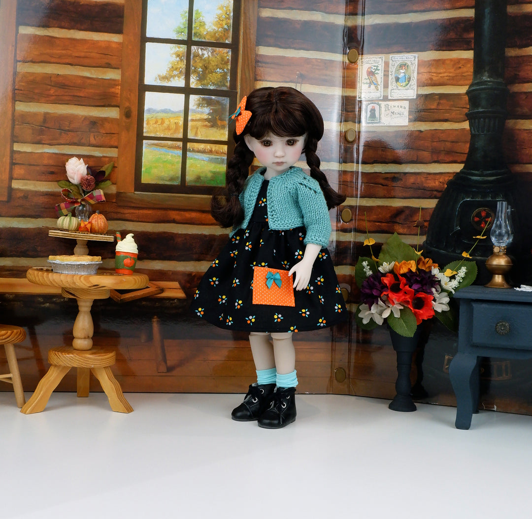 Autumn Corsage - dress with sweater & boots for Ruby Red Fashion Friends doll