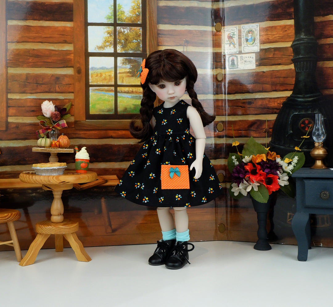 Autumn Corsage - dress with sweater & boots for Ruby Red Fashion Friends doll