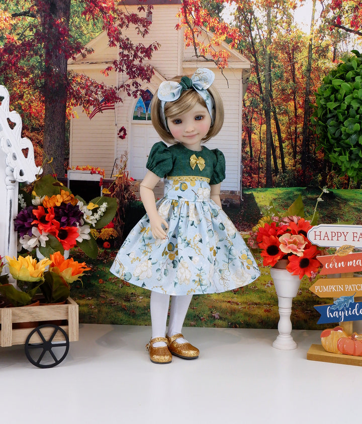 Autumn Cotton - dress and shoes for Ruby Red Fashion Friends doll