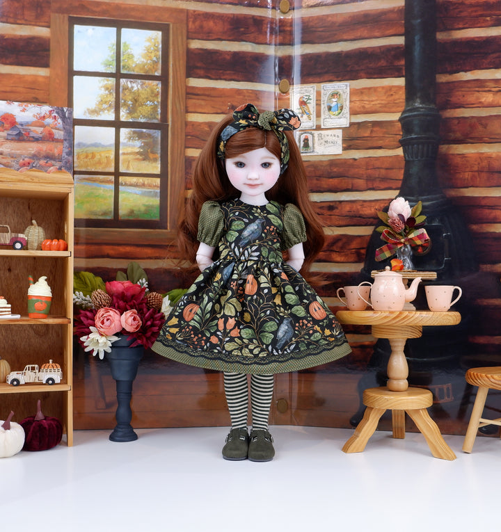 Autumn Crow - dress and shoes for Ruby Red Fashion Friends doll