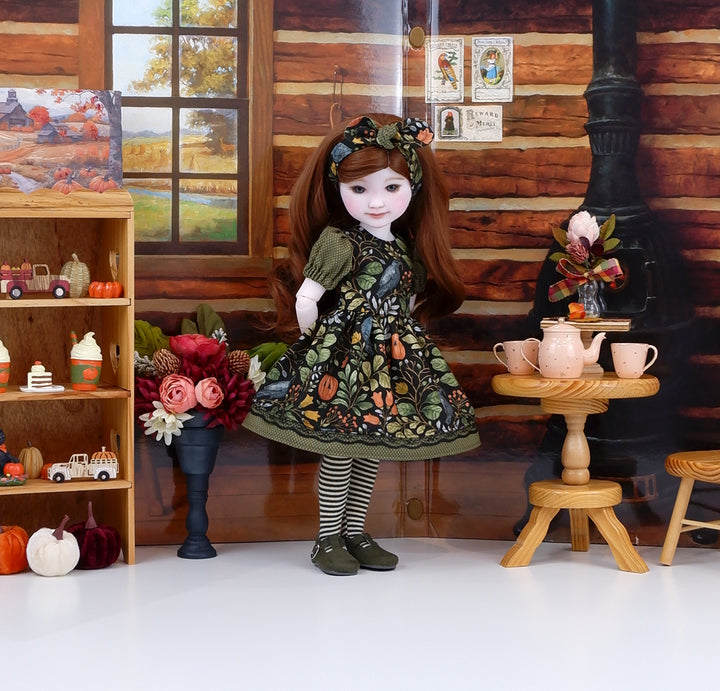 Autumn Crow - dress and shoes for Ruby Red Fashion Friends doll