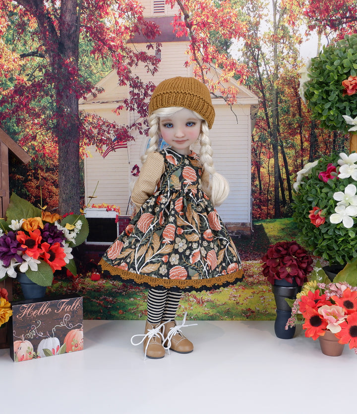 Autumn Dahlia - dress with boots for Ruby Red Fashion Friends doll