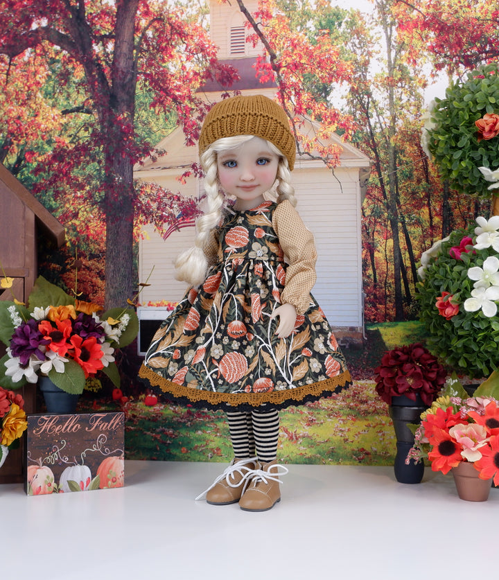 Autumn Dahlia - dress with boots for Ruby Red Fashion Friends doll