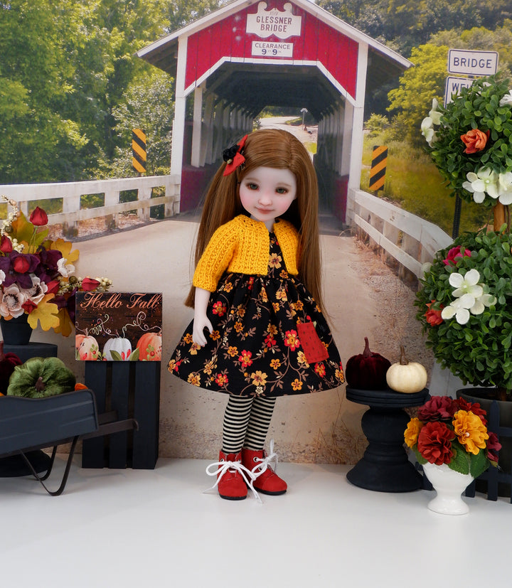 Autumn Evening - dress with sweater & boots for Ruby Red Fashion Friends doll