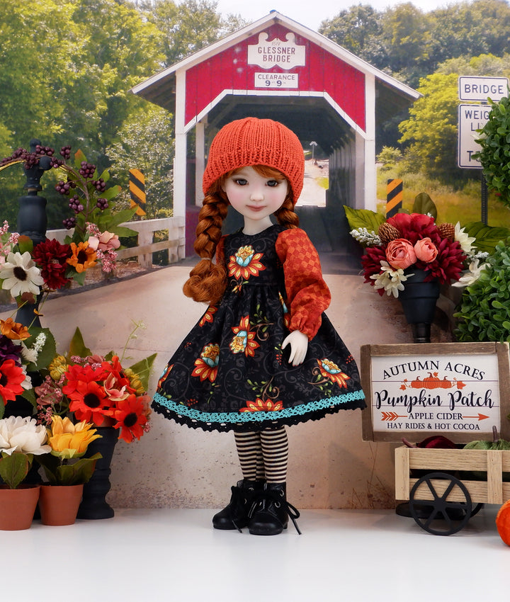 Autumn Flourish - dress with boots for Ruby Red Fashion Friends doll