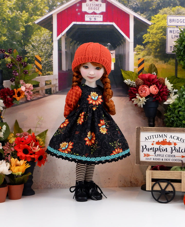 Autumn Flourish - dress with boots for Ruby Red Fashion Friends doll