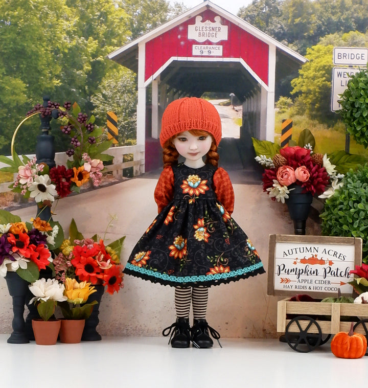 Autumn Flourish - dress with boots for Ruby Red Fashion Friends doll
