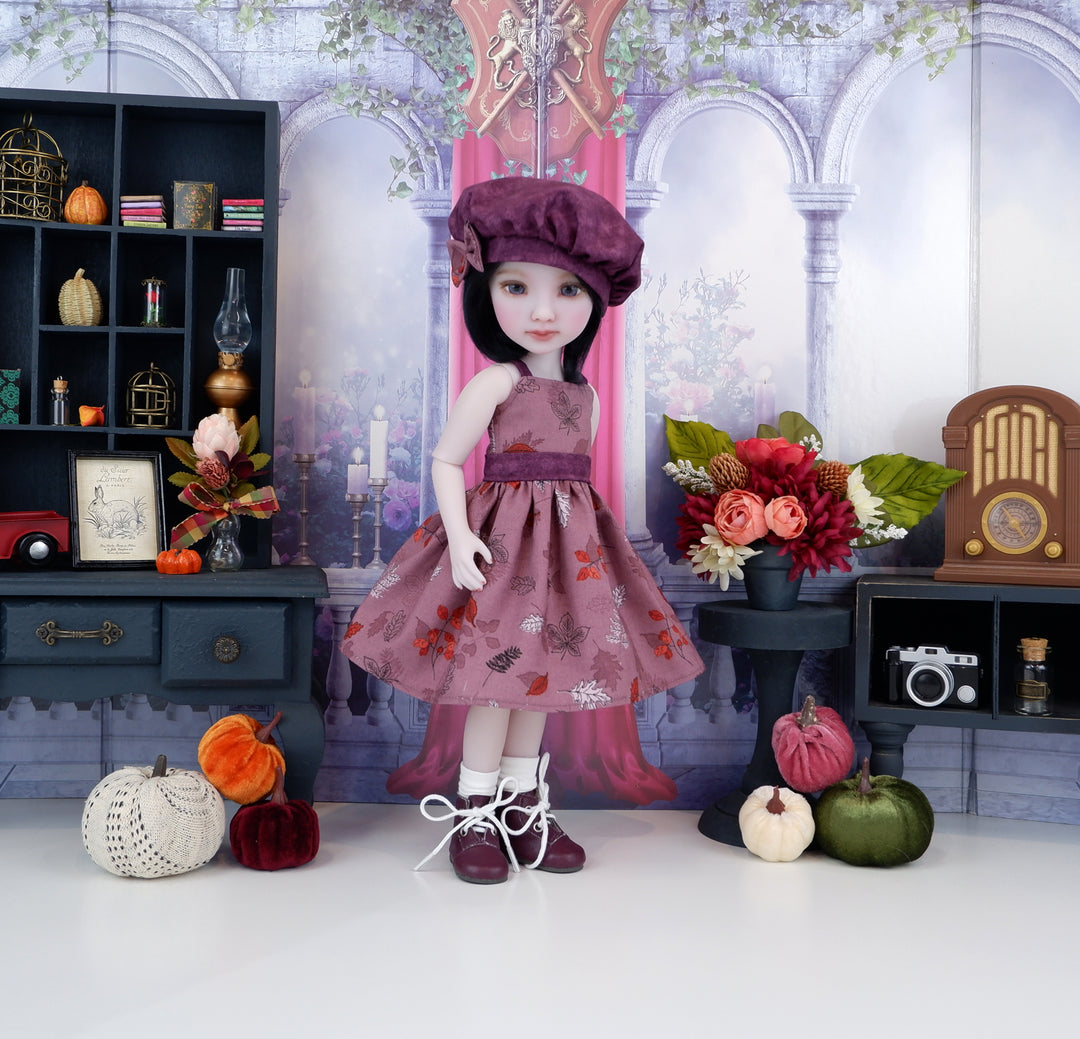 Autumn Foliage - dress with boots for Ruby Red Fashion Friends doll