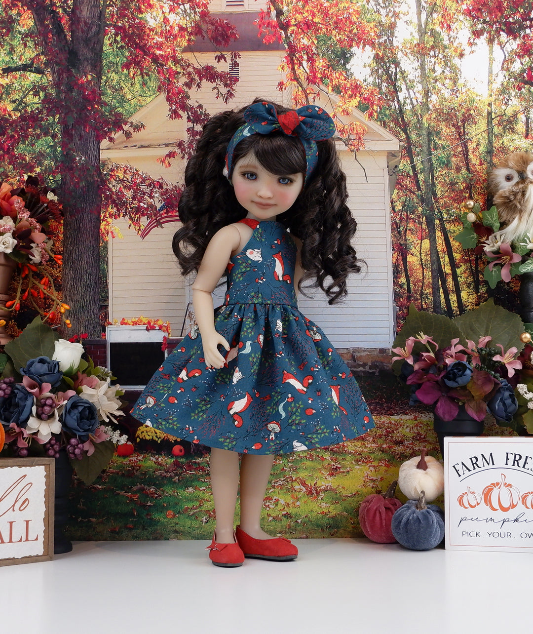 Autumn Fox - dress and shoes for Ruby Red Fashion Friends doll