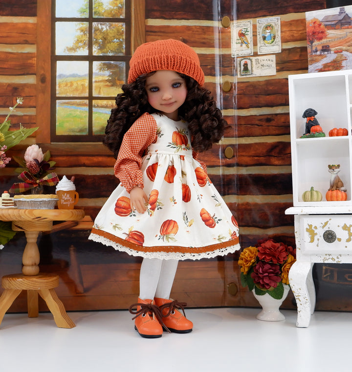 Autumn Harvest - dress with boots for Ruby Red Fashion Friends doll