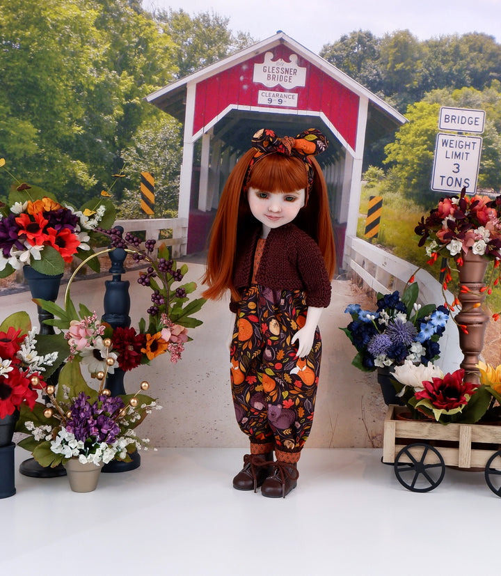 Autumn Hibernation - romper with sweater & boots for Ruby Red Fashion Friends doll