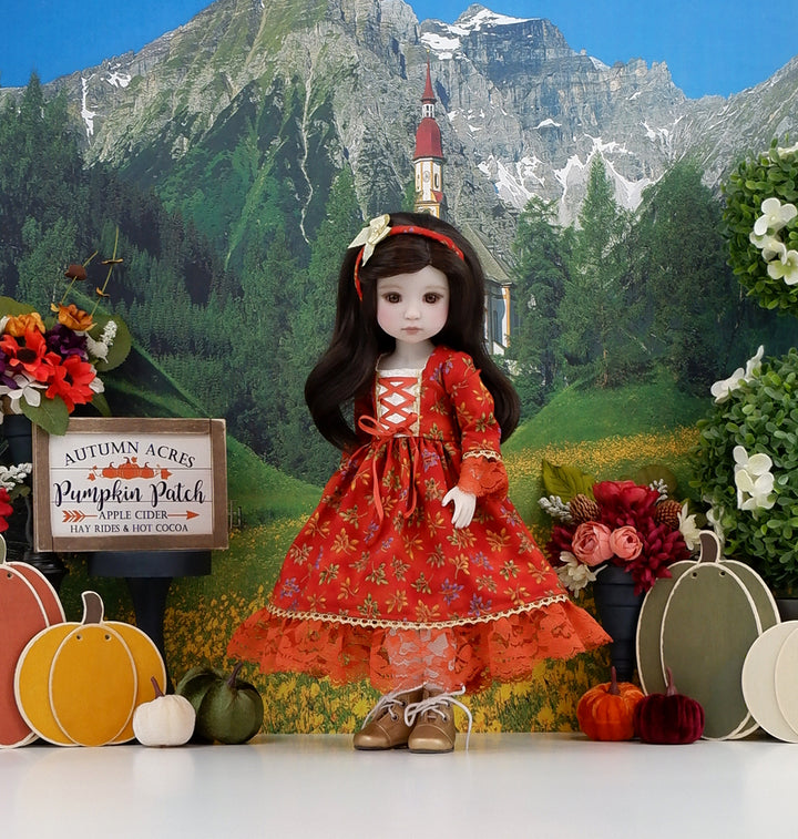 Autumn in Bavaria - dirndl dress and boots for Ruby Red Fashion Friends doll