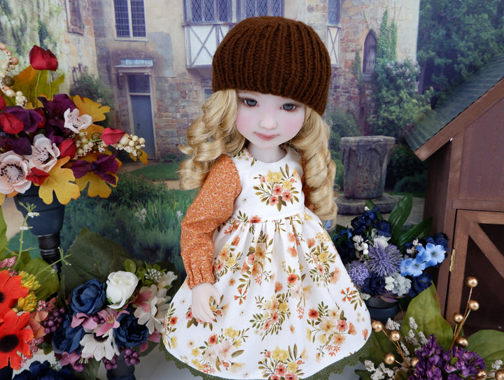 Autumn Marigolds - dress ensemble with boots for Ruby Red Fashion Friends doll