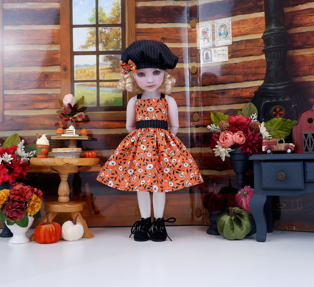 Autumn Moonflower - dress & jacket with boots for Ruby Red Fashion Friends doll