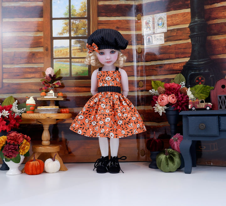 Autumn Moonflower - dress & jacket with boots for Ruby Red Fashion Friends doll